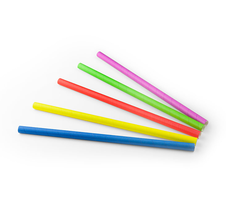 Drinkrietje papier assorti ø 10 mm / 24cm