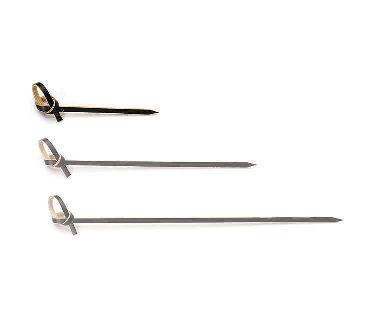 Knoopprikker bamboe zwart 60 mm