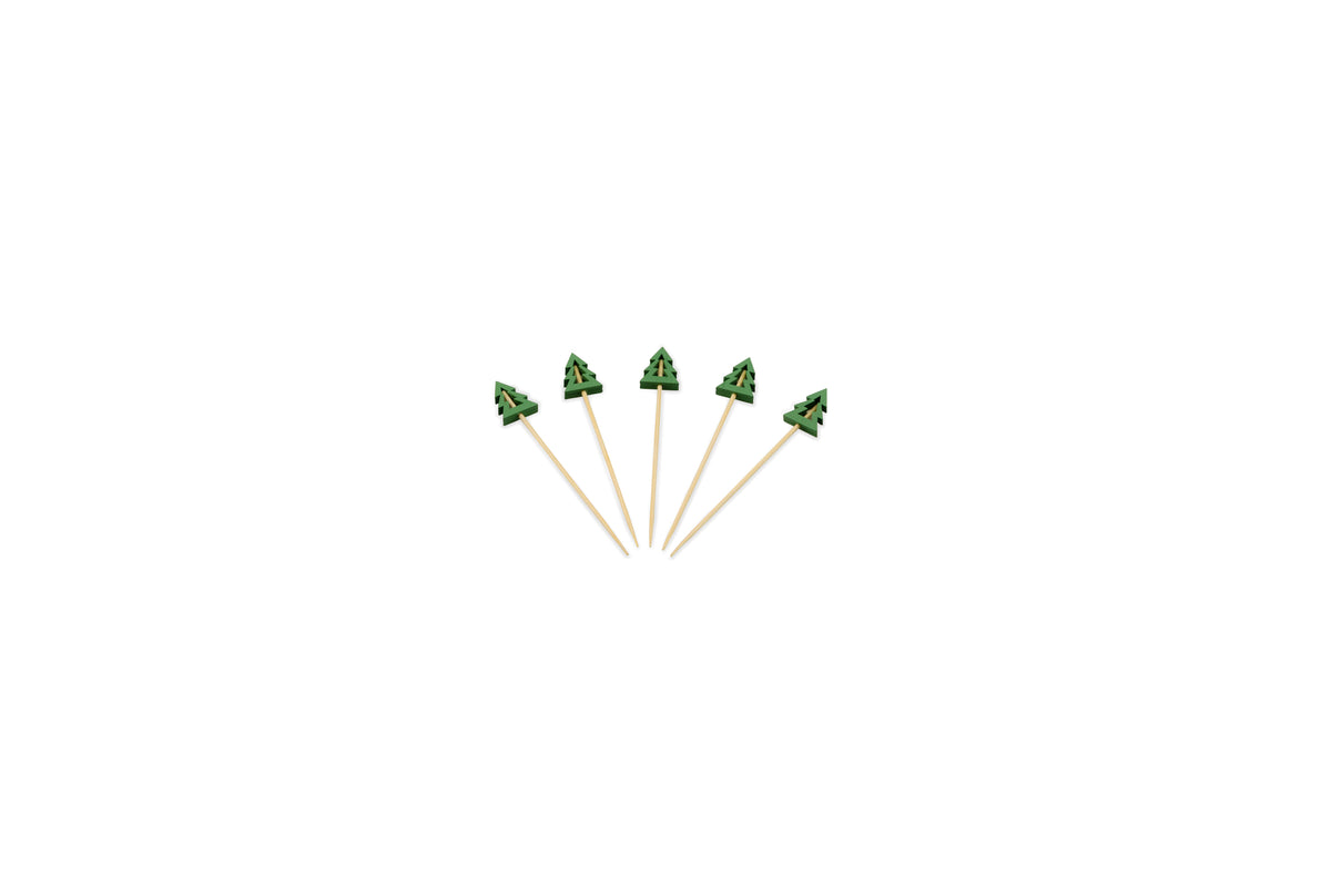 Prikker bamboe kerstboom groen 100 mm