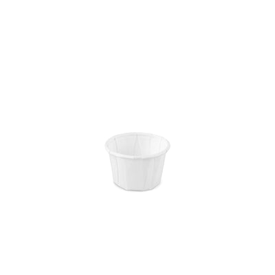 Bakje papier rond wit 1.0oz / 30ml ø 44 x h27mm