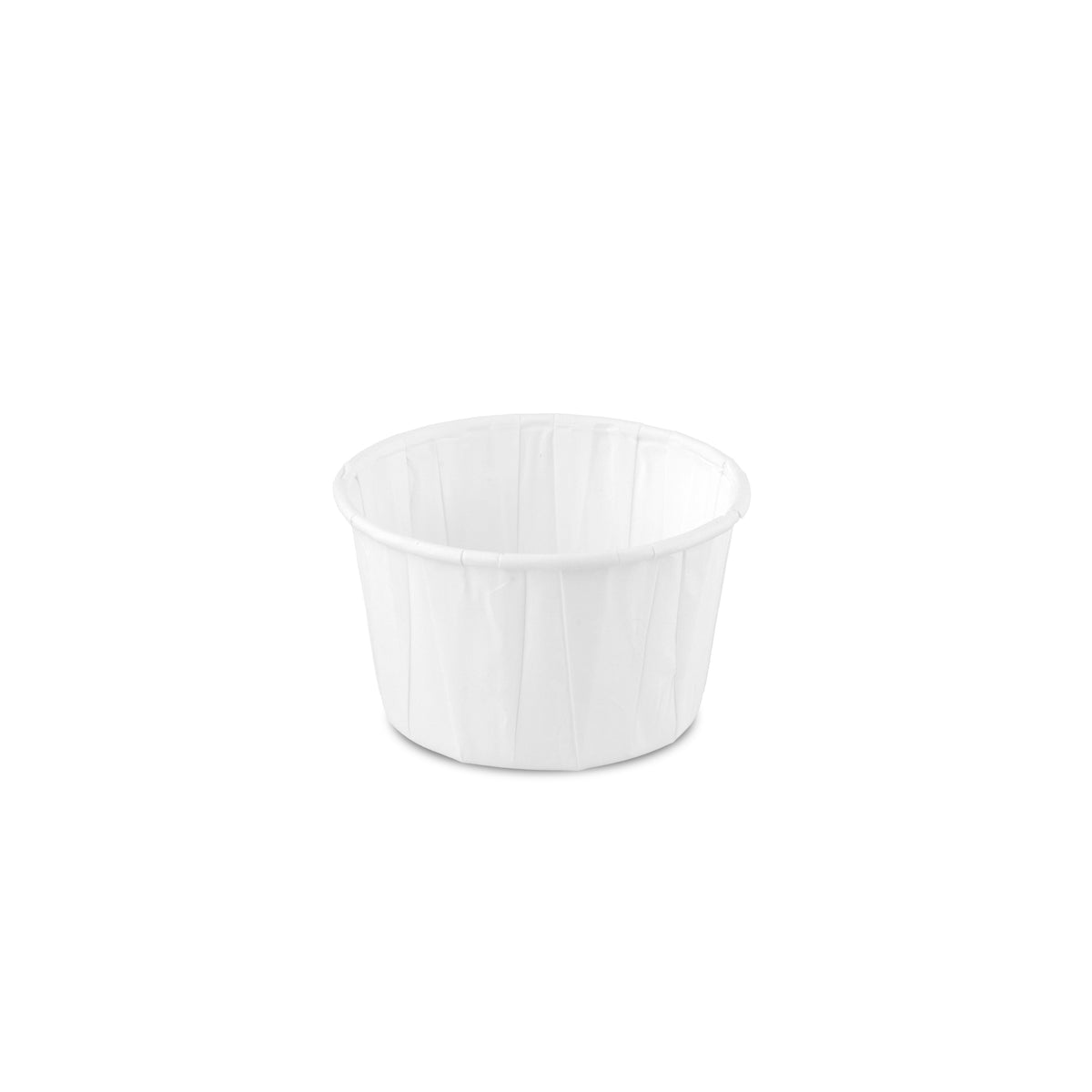 Bakje papier rond wit 4.0oz / 120ml ø 70 x h43mm
