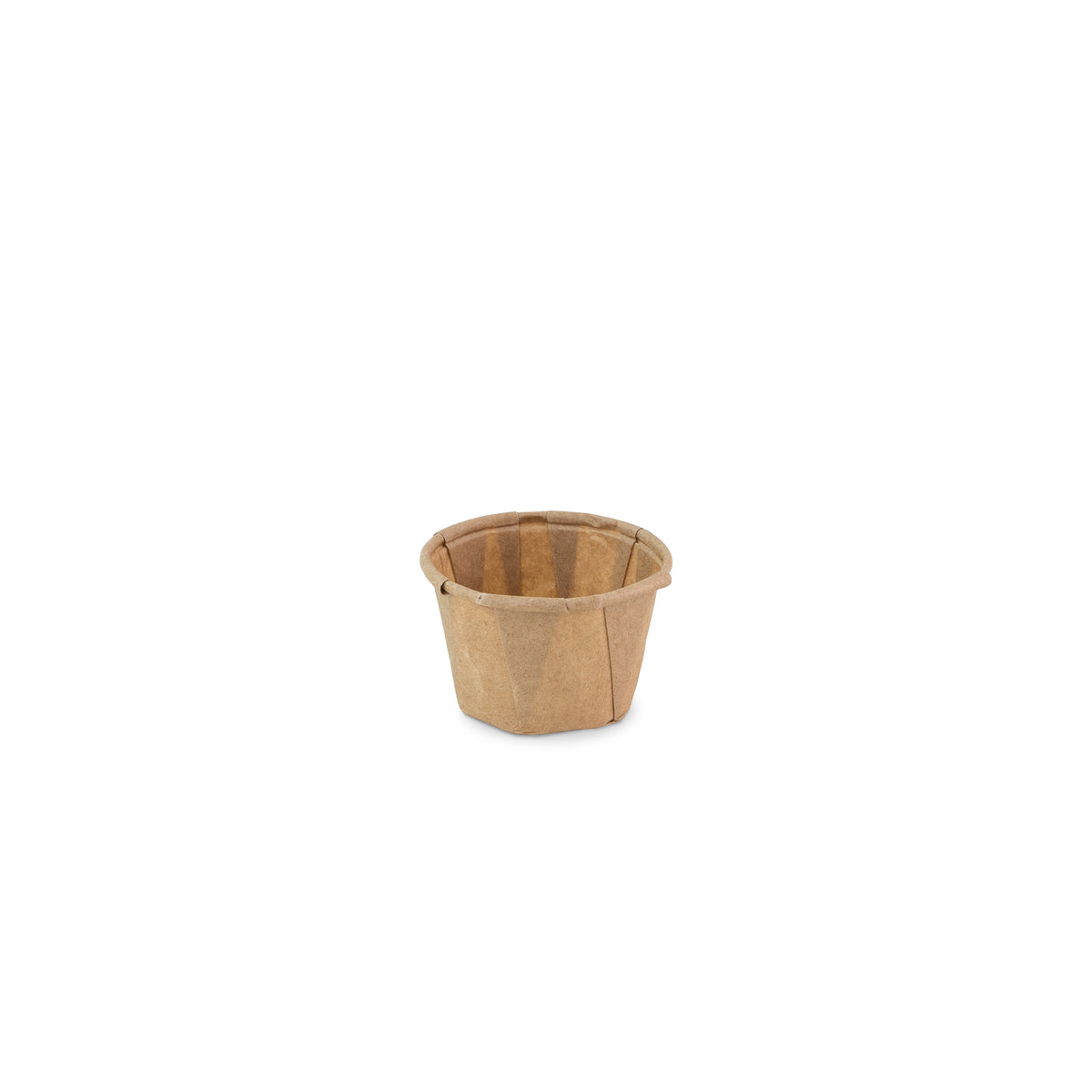 Bakje papier rond bruin 1.0oz / 30ml ø 44 x h27mm