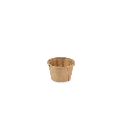 Bakje papier rond bruin 1.0oz / 30ml ø 44 x h27mm