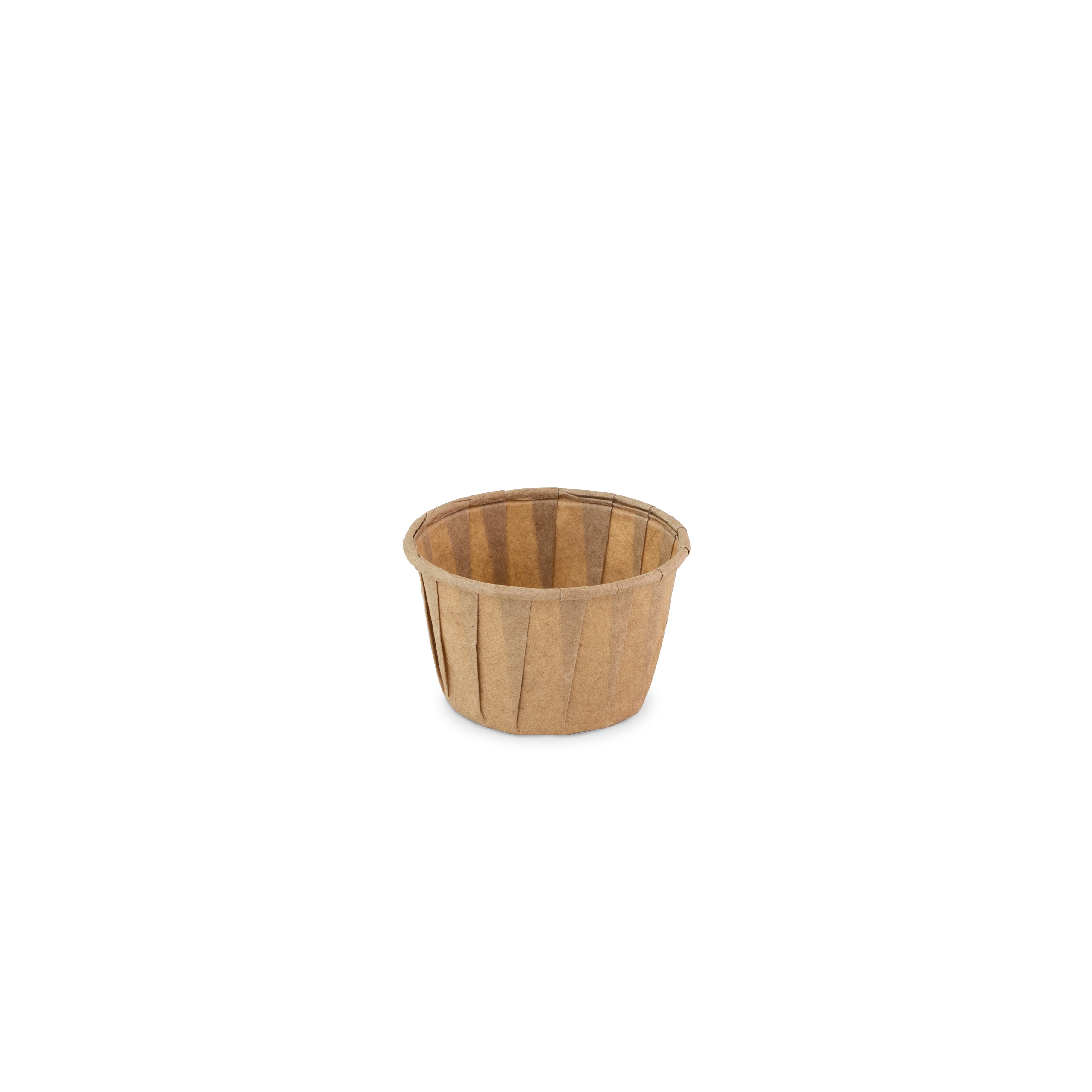 Bakje papier rond bruin 1.25oz / 37ml ø 50 x h31mm