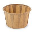 Rond bruin papieren bakje van 60 ml