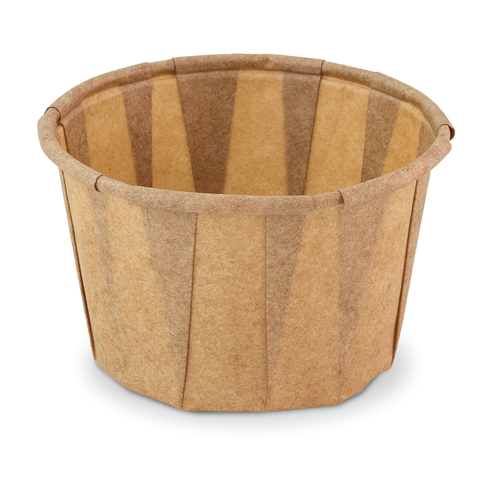 Rond bruin papieren bakje van 60 ml
