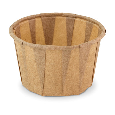 Rond bruin papieren bakje van 60 ml
