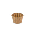 Bakje papier rond bruin 3.25oz / 96ml ø 66 x h42mm