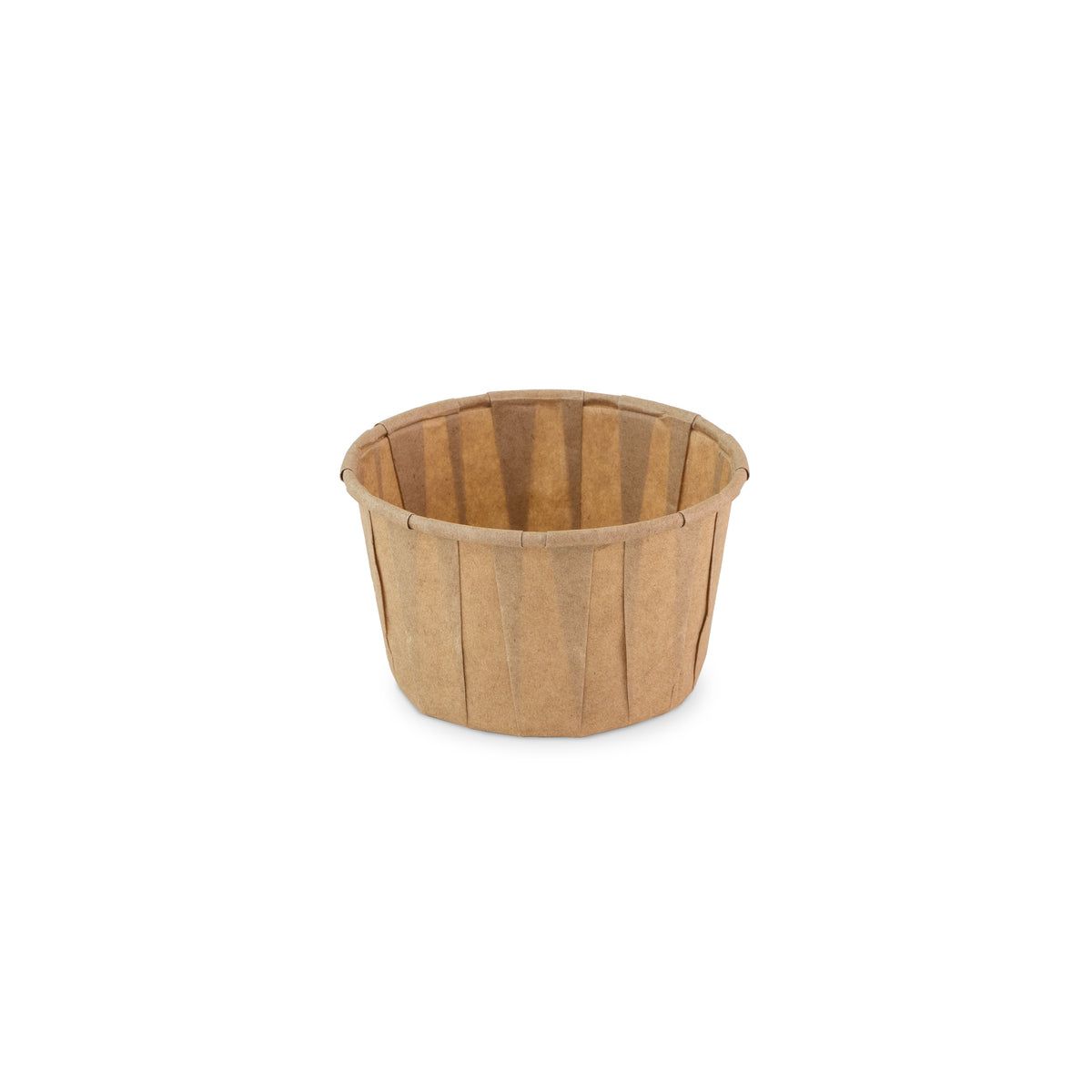 Bakje papier rond bruin 4.0oz / 120ml ø 70 x h43mm