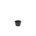 Bakje papier rond zwart 0.5oz / 15ml ø 35,5 x h21mm