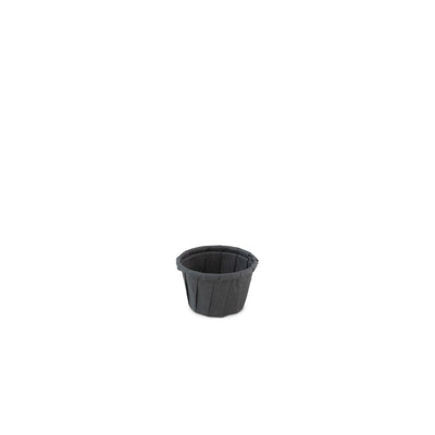 Bakje papier rond zwart 0.5oz / 15ml ø 35,5 x h21mm
