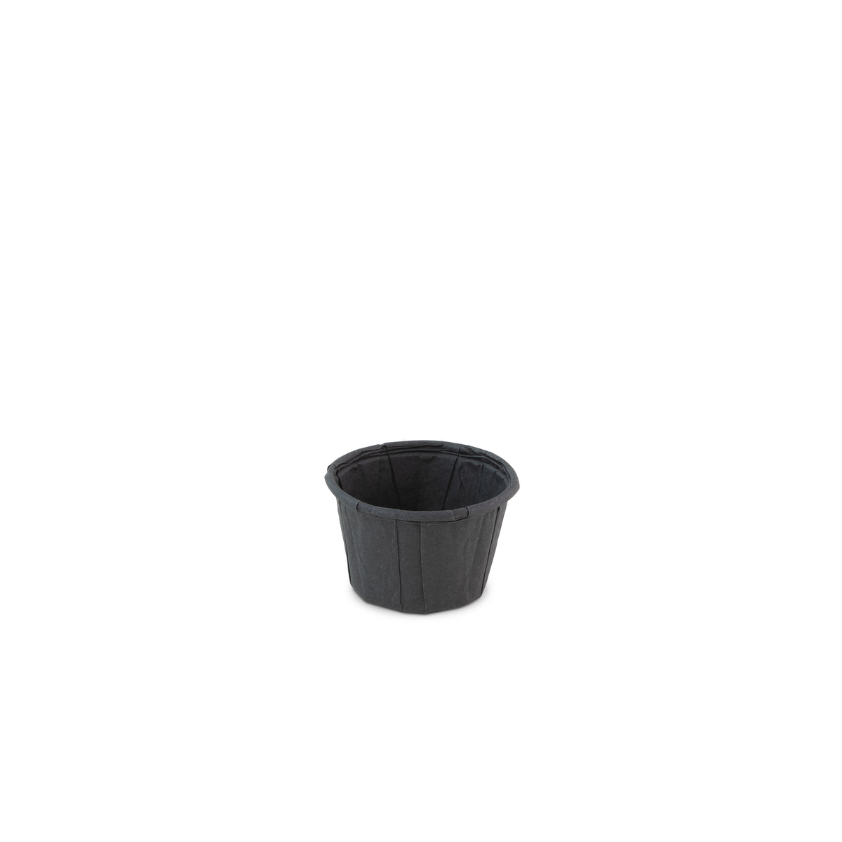 Bakje papier rond zwart 1.0oz / 30ml ø 44 x h27mm