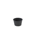 Bakje papier rond zwart 1.25oz / 37ml ø 50 x h31mm
