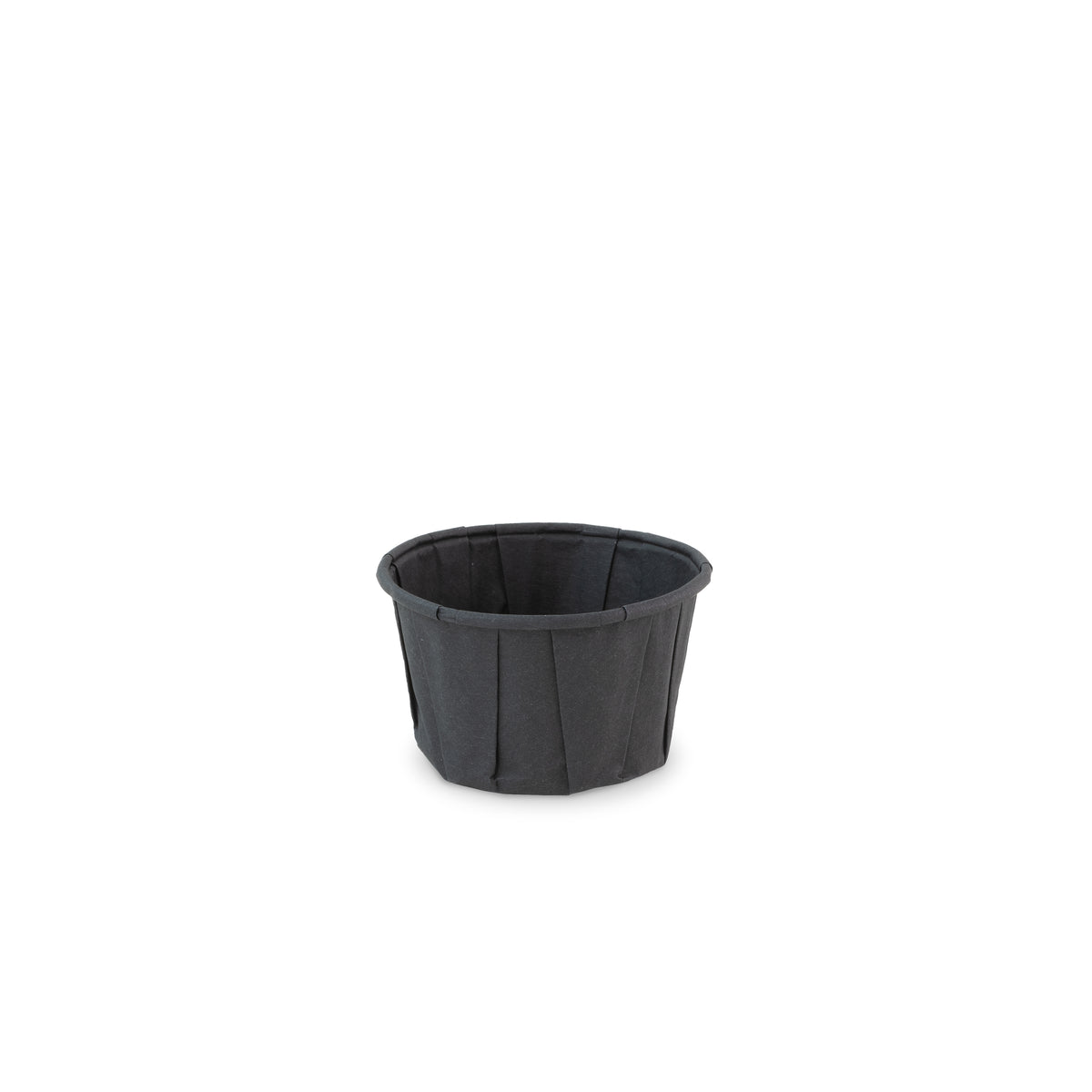 Bakje papier rond zwart 2.0oz / 60ml ø 58 x h36mm
