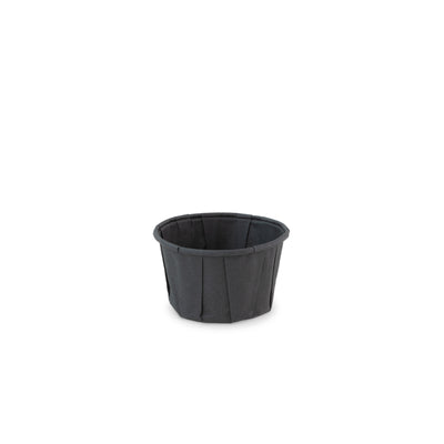 Bakje papier rond zwart 2.0oz / 60ml ø 58 x h36mm