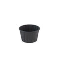 Bakje papier rond zwart 3.25oz / 96ml ø 66 x h42mm