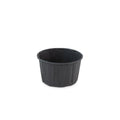 Bakje papier rond zwart 4.0oz / 120ml ø 70 x h43mm