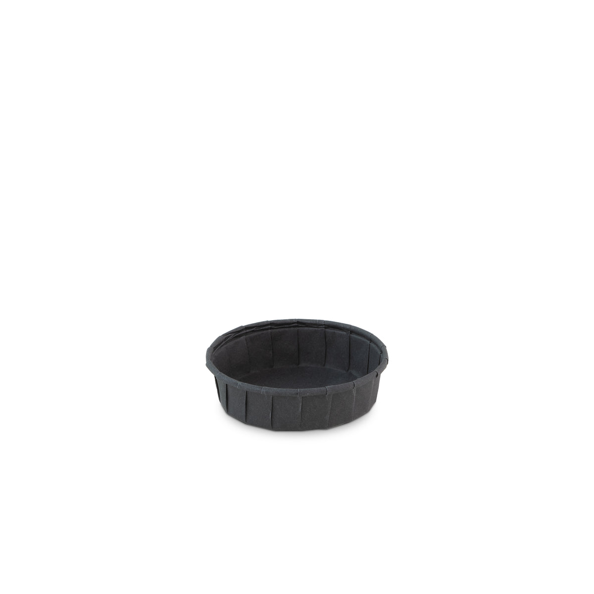 Bakje papier rond laag zwart 1.0oz / 30ml ø 60 x h15mm