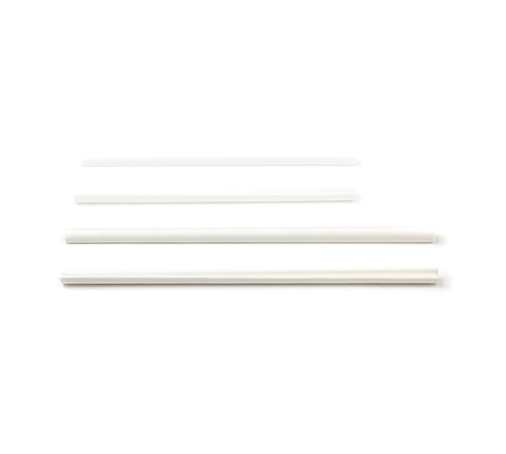 Roerstaafje papier wit 140 x 6 mm