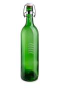 Iwas fles groen frosted Waves met dop, 70cl/23.7oz ø 7,4 x h31 cm