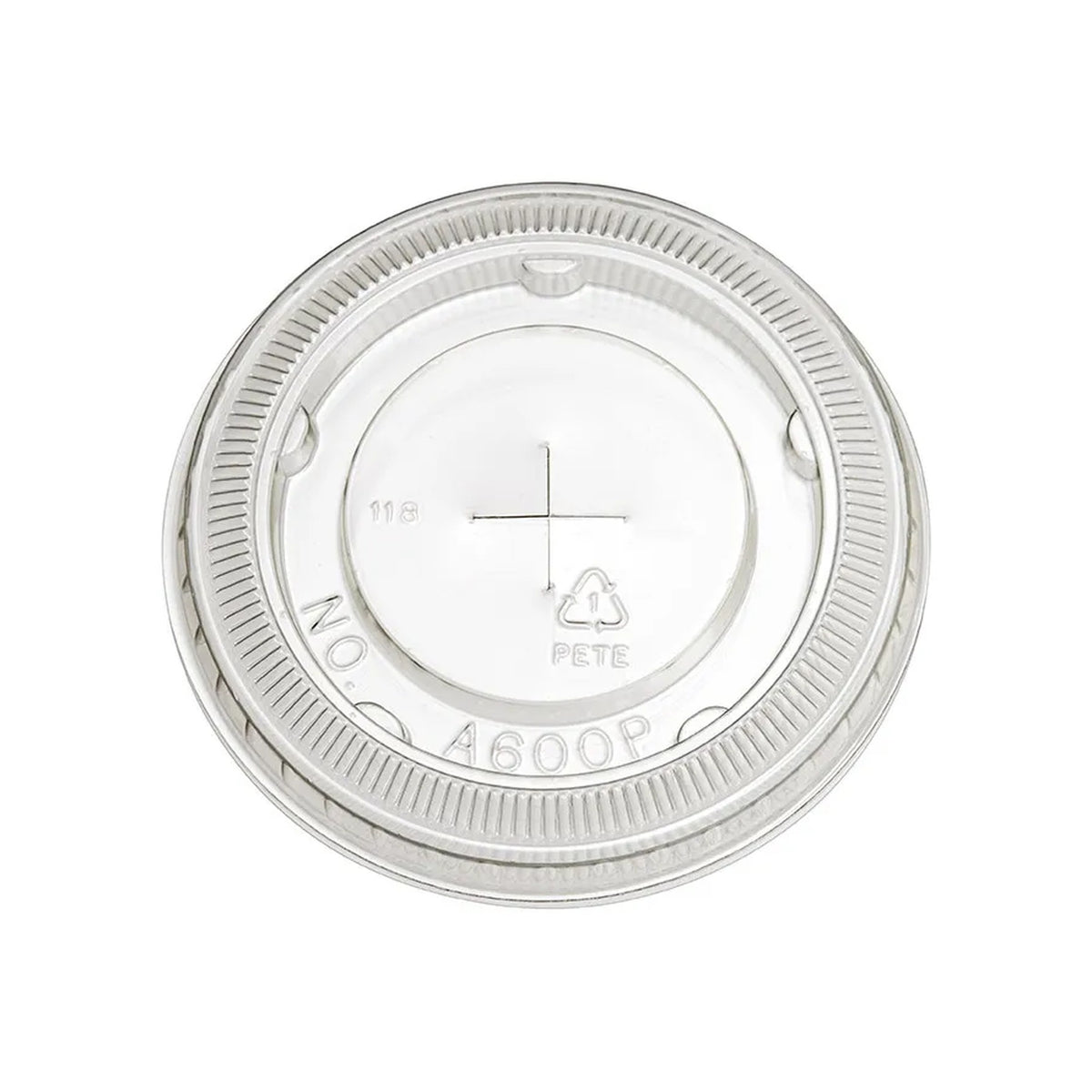 PET Deksel Vlak ø78mm – met kruisopening