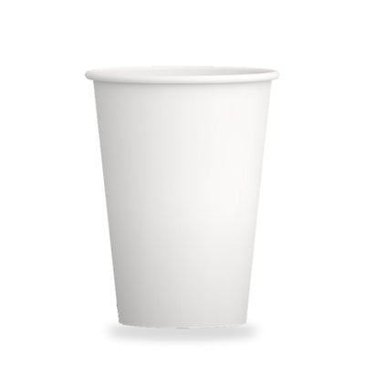 Witte kartonnen koffiebeker (onbedrukt)